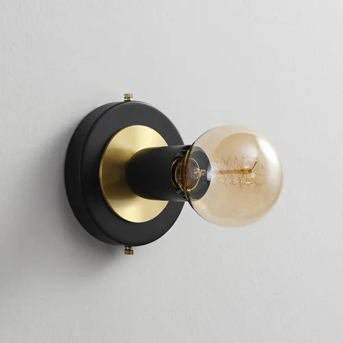 Miniatura 2 de BRIGHTTIA Luna Uno - Aplique de pared de 1 luz, accesorio industrial moderno de mediados de siglo para pared y techo, lámpara minimalista para baño