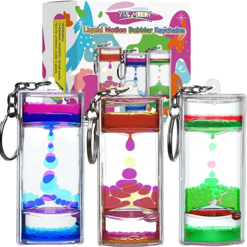 Liquid Motion Bubbler - Juguetes sensoriales fascinantes - Llaveros antiestrés para regalos y recuerdos de fiesta