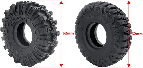 RCHUBAM - 4 neumáticos de 1.0 pulgadas para 1/24 Axial SCX24 90081 AXI00001 AXI00002 AXI00005 AXI00006 RC Crawler Car (C)