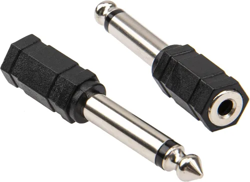 Miniatura 4 de Paquete de 30 conectores mono macho de 0.250 in 1/4 pulgadas a 0.138 in 1/8 pulgadas hembra micrófono de audio profesional adaptador de conector