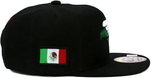 Miniatura 3 de Gorra de béisbol mexicana hecha en México Eagle Aguila Snapback Flat Bill