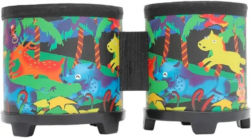 Floor Tom Daum - Tambor para niños de 8 pulgadas, instrumento musical de percusión tipo Montessori para niños, con 2 baquetas, regalo especial de