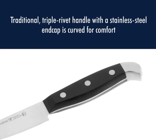 Miniatura 4 de HENCKELS Cuchillo de chef compacto de 3 pulgadas ultraafilado, diseñado en Alemania con más de 100 años de maestría, color negro/acero inoxidable