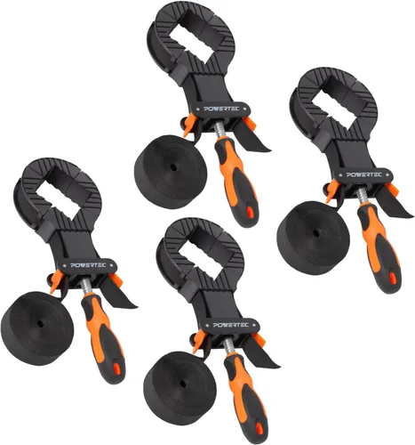 Miniatura 7 de POWERTEC Abrazaderas de correa para carpintería – Abrazaderas de banda de liberación rápida con mango ergonómico, abrazadera de marco de fotos