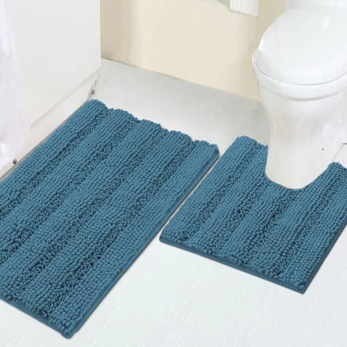 Miniatura 151 de Turquoize Alfombras de Baño de Chenilla Peludas Alfombra de Baño Antideslizante Gruesas Alfombras Peludas para Baño Chenilla Juego de Alfombra