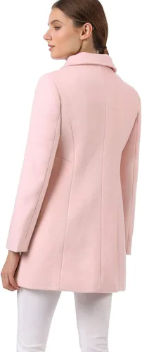 Miniatura 5 de Allegra K - Gabardina larga de invierno con cuello Peter Pan y botonadura doble para mujer
