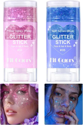 Miniatura 47 de Gel con purpurina para el cuerpo y la cara: Accesorios para conciertos de cantantes, disco, festival, rave, maquillaje con purpurina facial, 150 ml