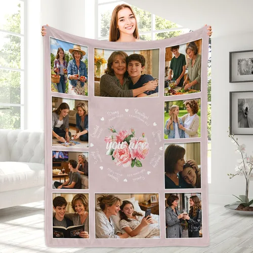 Miniatura 16 de Magimagine - Manta personalizada para papá con foto, mantas personalizadas con foto para papá de parte de su hija o hijo, regalos de cumpleaños