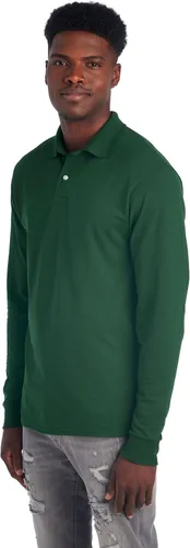Miniatura 2 de Jerzees Men's Long Sleeve Polo Shirts, SpotShield Stain Resistant, Sizes S-2X