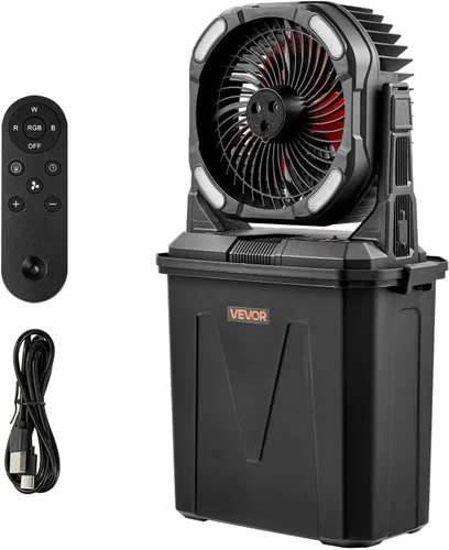 Miniatura 9 de VEVOR Ventilador de nebulización, ventilador de motor Mister de más de 2700 RPM, ventiladores de refrigeración Mister con tanque de agua de 2.38