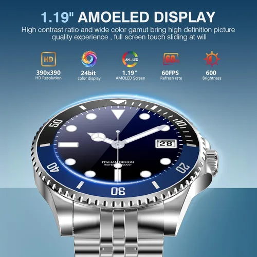 Miniatura 7 de SOUYIE 2025 DA GPT Reloj Inteligente para Hombre, Frecuencia Cardíaca, Presión Arterial, Oxígeno en Sangre, Monitor de Sueño, 107 Modos Deportivos