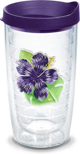 Miniatura 15 de Tervis Vaso aislado de doble pared Tropical Hibiscus Collection hecho en Estados Unidos mantiene las bebidas frías y calientes, 16 onzas, 4