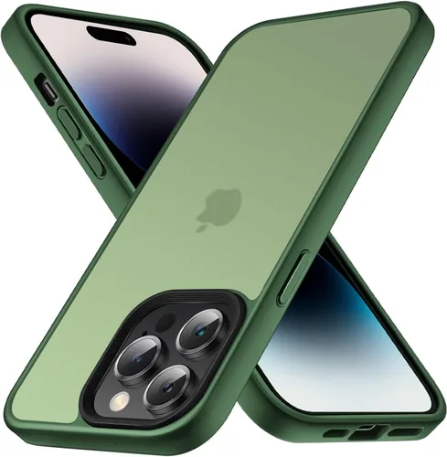 Miniatura 19 de Yriklso Funda para iPhone 11 Pro Max, protección contra caídas de grado militar, carcasa trasera dura translúcida - rosa esmerilado