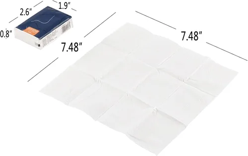 Miniatura 3 de Vababa Paquete de 480 mini bolsillos multipliegues, pañuelos faciales de 4 capas sin perfume, color blanco Unscented, Thick 4-Ply Layer Design