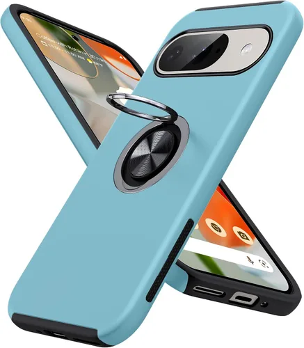 Miniatura 25 de JAME Funda para Google Pixel 7 Pro, Funda de Ajuste Delgado para Pixel 7 Pro con Soporte de Anillo Kickstand