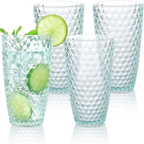 Miniatura 12 de BELLAFORTE Vaso corto de plástico Tritan inastillable, juego de 4, 12 onzas, vasos para beber Laguna Beach, vasos irrompibles para uso en interiores