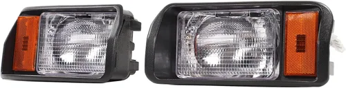 Miniatura 5 de EVGATSAUTO Faros delanteros LED, par de faros delanteros LED de precedentes de coche, faros delanteros 101988002 Super Brightness Reemplazo