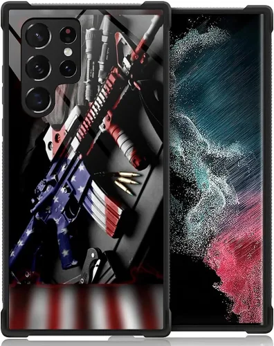 Miniatura 54 de Funda compatible con Samsung Galaxy S22 Ultra, diseño de calavera de dedo medio, diseño increíble a prueba de golpes, antiarañazos, carcasa trasera