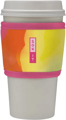 Miniatura 189 de Sok It HotSok Coffee & Tea - Funda de neopreno con aislamiento reutilizable (floral abstracto)