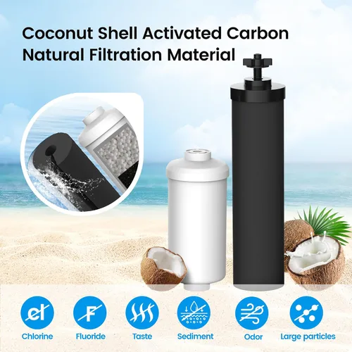Miniatura 4 de Filterlogic Filtro de agua certificado NSF/ANSI 372, repuesto para filtros negros Berkey® (BB9-2®) y filtros de fluoruro (PF-2®) Paquete combinado