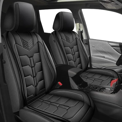 Miniatura 17 de IKABEVEM Fundas de asiento para Nissan Pathfinder 2011-2024 2025 2026, 2 piezas, fundas de asiento delantero de automóvil, de piel sintética