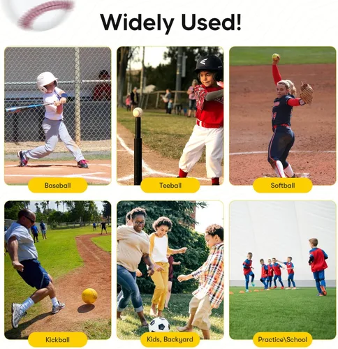 Miniatura 6 de Easy Play Deportes y aire libre, niños y adultos – Juego de bolsas de base de goma – Béisbol, Kickball, Tee Ball, Wiffle Ball – Práctica, patio