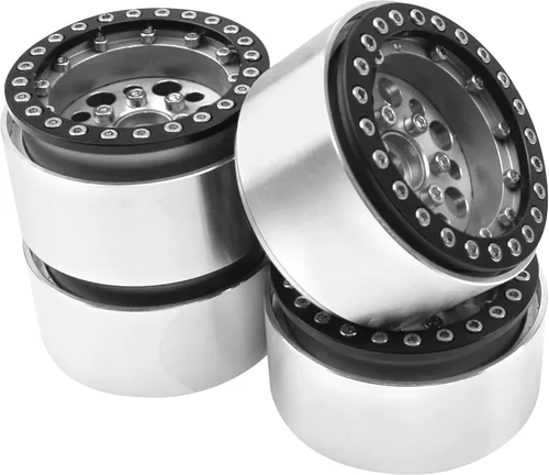 Miniatura 5 de ShareGoo - Juego de 4 cubos de aleación de aluminio de 1.9 pulgadas, compatibles con Traxxas TRX4 Axial SCX10 RCAWD D90 D110 Tamiya CC01 1/10 RC