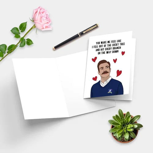 Miniatura 2 de UUEFKTN Divertida tarjeta de aniversario de árbol de la suerte, tarjeta romántica para el día de San Valentín para parejas, parejas, mujeres, #8