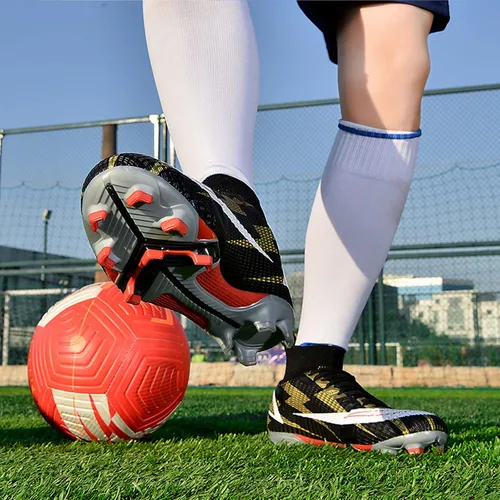 Miniatura 6 de Botas de fútbol para hombre, zapatos de fútbol, zapatos de punta, zapatillas de deporte cómodas para adultos, atlético, al aire