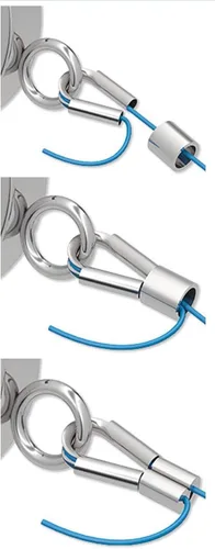 Miniatura 4 de Adabele - Protector de hilo de alambre resistente al deslustre, 50 unidades, chapado en plata de ley (agujero de 1.6 ft/0.02 pulgadas)