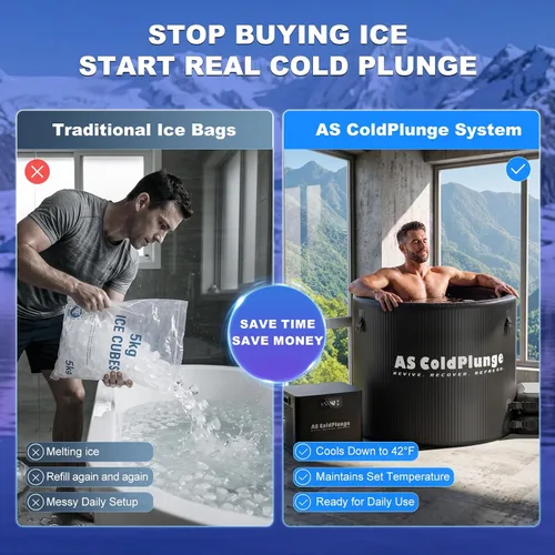 Miniatura 3 de AS ColdPlunge Kit de bañera de hielo y enfriador de inmersión en frío, enfriador de baño de hielo de 1/3 HP con bomba y filtro integrados, XL de 120