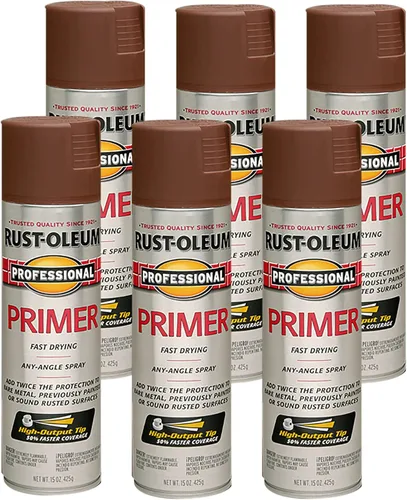 Miniatura 5 de Rust-Oleum profesional - pintura en aerosol para imprimación, 15 onzas, 7582838 plano gris