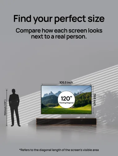 Miniatura 3 de AWOL VISION 120" Pantalla de proyector de marco fijo, ganancia pico de 1.3 dB, la combinación perfecta con LTV-2500, calidad de imagen mejorada