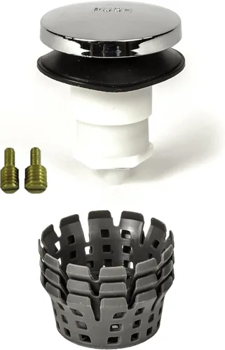 Miniatura 9 de Tapón de drenaje universal para bañera/tina con toque de pulgar (punta de pulgar, accionado por pie) Incluye accesorios de 3/8" y 5/16