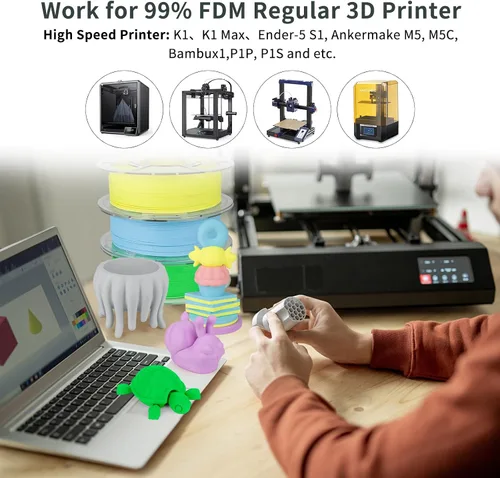 Miniatura 8 de iSANMATE Filamento de PLA Mate Rápido 1.75mm, Filamento para Impresora 3D, Filamento Mate Verde Manzana, Velocidad de Impresión Rápida, Exactitud