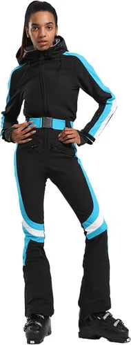 Miniatura 64 de GSOU SNOW Traje de esquí para mujer, traje de nieve delgado de una pieza, chaqueta de nieve, impermeable, resistente al viento, deportes al aire