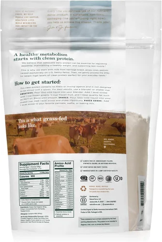 Miniatura 2 de Natural Force Polvo de proteína de suero orgánico alimentado con pasto, sin OMG, apto para ceto, bajo en carbohidratos, kosher, probado
