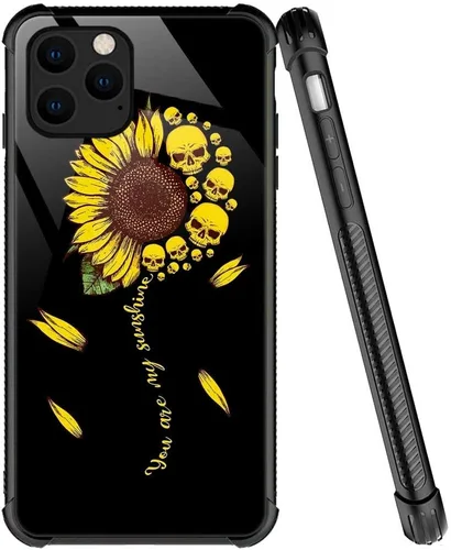 Miniatura 20 de ZHEGAILIAN Funda compatible con iPhone 7/8 Plus, funda de vidrio orgánico para niñas, mujeres y hombres, diseño de cuatro esquinas, antiarañazos, a