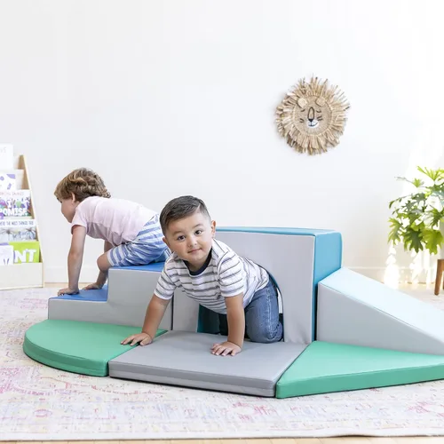 Miniatura 9 de ECR4Kids SoftZone Lincoln - Escalador de túneles para niños, contemporáneo, 9 piezas