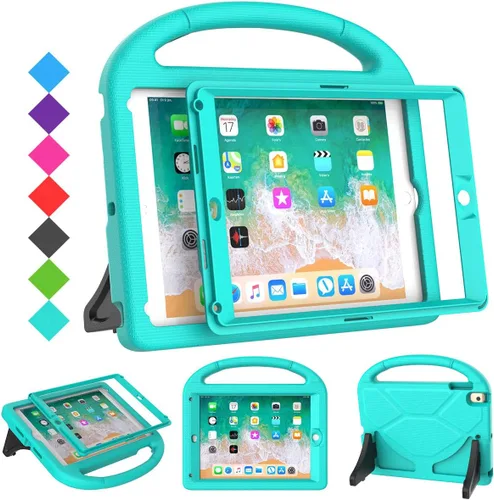 SUPLIK Funda para Niños para iPad de 5ª/6ª Generación (9.7 pulgadas, 2017/2018), iPad Air 2/1 y Pro 9.7 Funda para Niños con Protector de Pantalla,