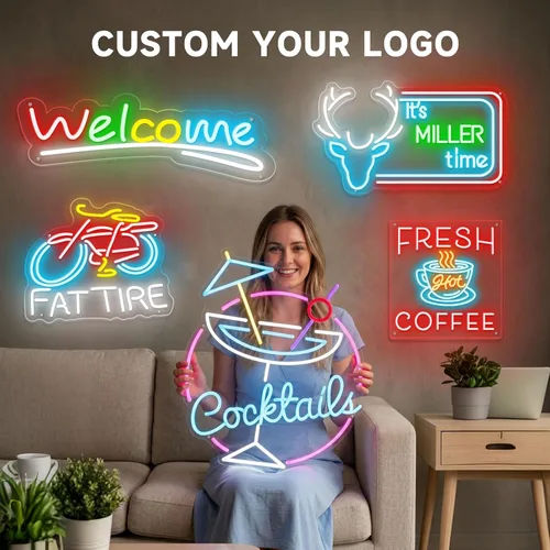Miniatura 3 de Letrero de neón personalizado para el hogar, dormitorio, decoración de pared para interiores y exteriores, letreros de luz LED de neón, cumpleaños