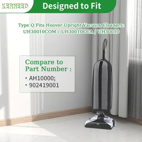 Miniatura 2 de Paquete de 8 bolsas de vacío HEPA tipo Q compatibles con aspiradoras Hoover Upright UH30010COM, parte de repuesto AH10000, parte 902419001