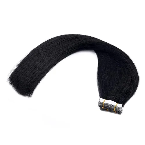 Miniatura 8 de Extensiones de cabello humano Remy con cinta adhesiva sin costuras (16 pulgadas, 10 unidades, rubio ceniza)