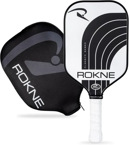 Miniatura 19 de ROKNE Curve Classic Pickleball Paddle Paletas de pickleball de fibra de vidrio aprobadas por USAPA Ingeniería de precisión y comodidad Textura