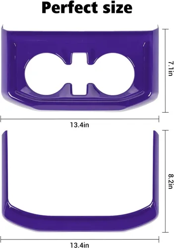 Miniatura 4 de Voodonala Soporte para taza de agua para asiento trasero, accesorios de decoración interior para Ford F150 2021 (2 unidades/juego, morado)