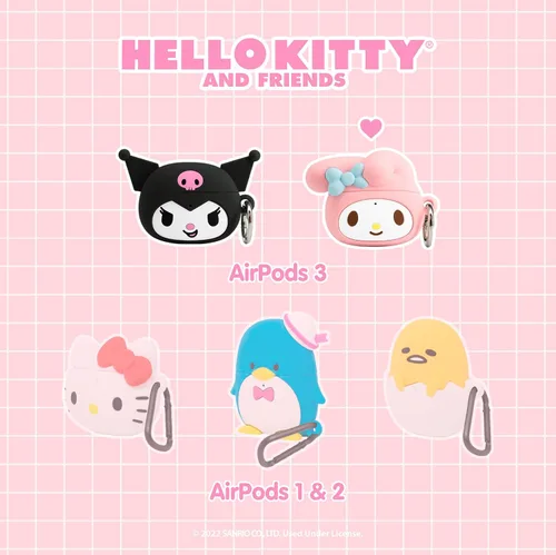 Miniatura 2 de iFace My Melody - Correa de muñeca con cuentas + funda con mosquetón My Melody Figure AirPods de 3ª