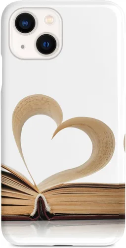 Miniatura 23 de Inspired Cases - Compatible con iPhone XR - Funda protectora con textura 3D para Apple iPhone XR - Página de corazón - Amante de los libros