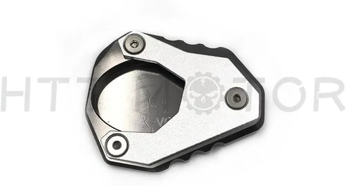 Miniatura 3 de Almohadilla de extensión de soporte lateral CNC compatible con Kawasaki Versys 650 2015-2017 2018 gris [B07FFCCDGC]