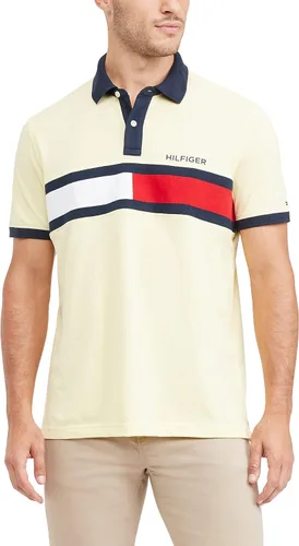 Miniatura 3 de Tommy Hilfiger Men's Short Sleeve Cotton Pique Flag Polo in Regular Fit