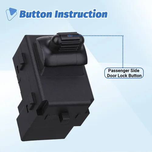 Miniatura 3 de Interruptor de cerradura de puerta de alimentación del lado del pasajero delantero derecho Botón de control Compatible con 2002 2003 2004 2005 2006